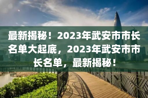 最新揭秘！2023年武安市市長名單大起底，2023年武安市市長名單，最新揭秘！