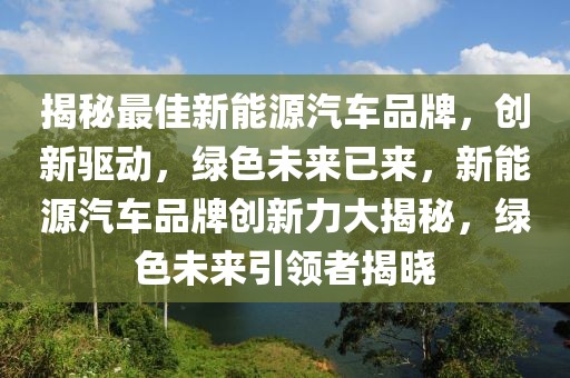 揭秘最佳新能源汽車品牌，創(chuàng)新驅(qū)動，綠色未來已來，新能源汽車品牌創(chuàng)新力大揭秘，綠色未來引領(lǐng)者揭曉